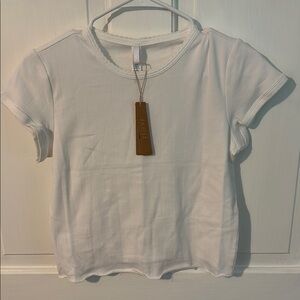 SKIMS White Drop Needle Baby Tee